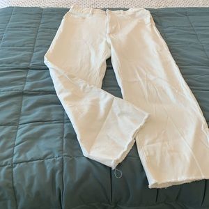 DL1961 Hepburn jeans high rise wide leg eggshell size 30